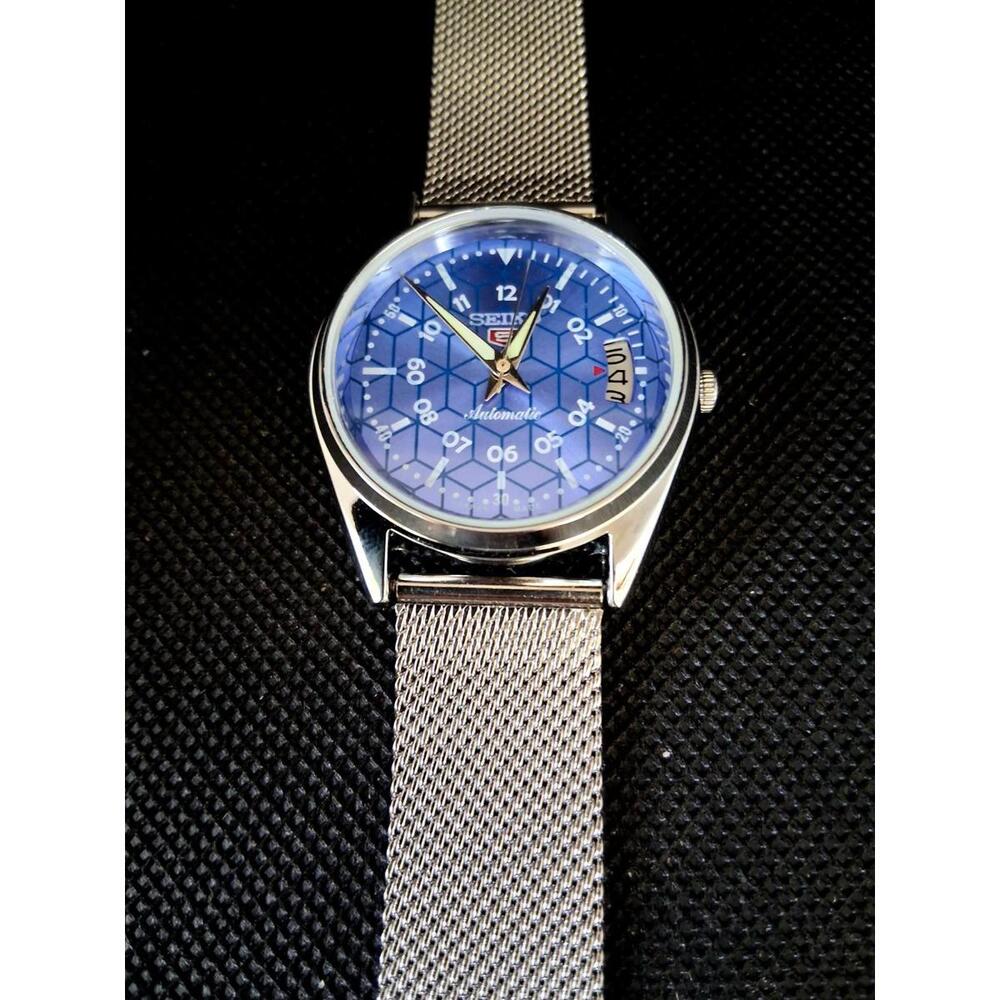 Vintage‎ Seíko Automatic Geo Dial Date Men's Watch Exhib Mod